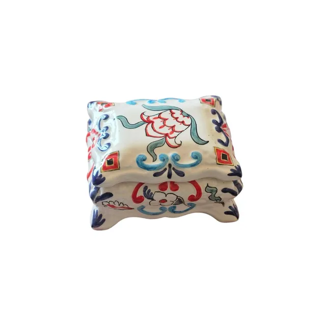 les-ottomans-keramikdose-mit-deckel-handbemalte-schmuckbox image 1