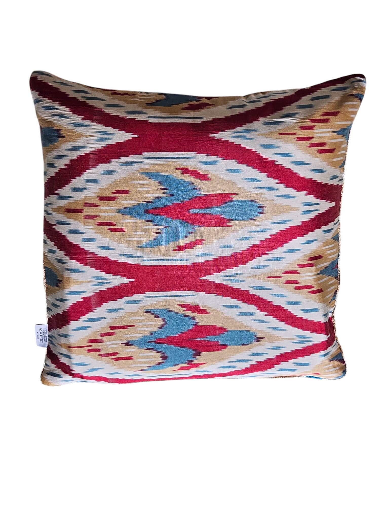 les-ottomans-kissenbezug-seidensamt-ikat-doppelseitig image 2