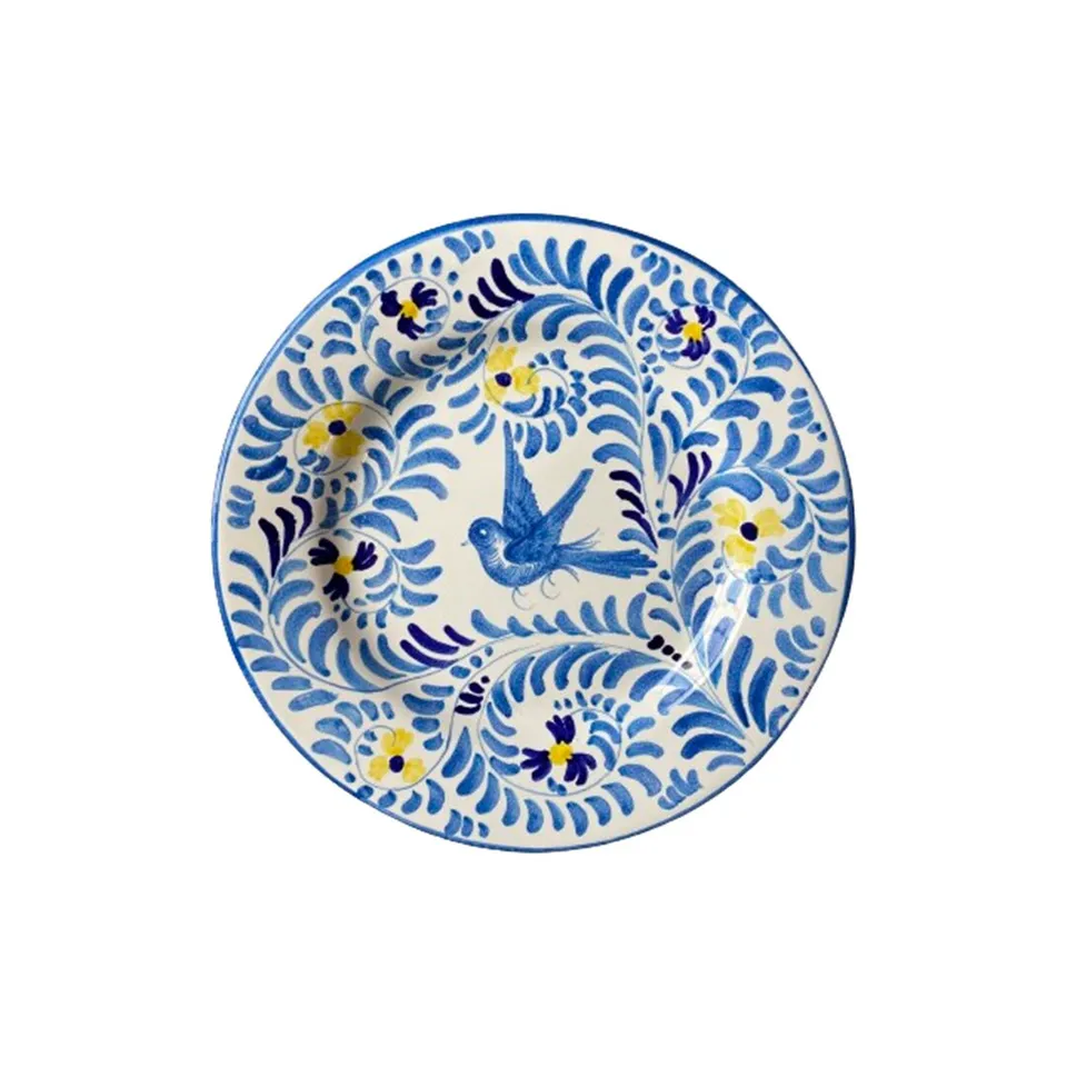 les-ottomans-dessertteller-keramik-handbemalt-v-gel-und-blumen image 1