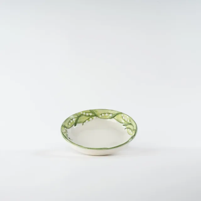 les-ottomans-lily-of-the-valley-pastateller-tief-keramik-handbemalt image 1