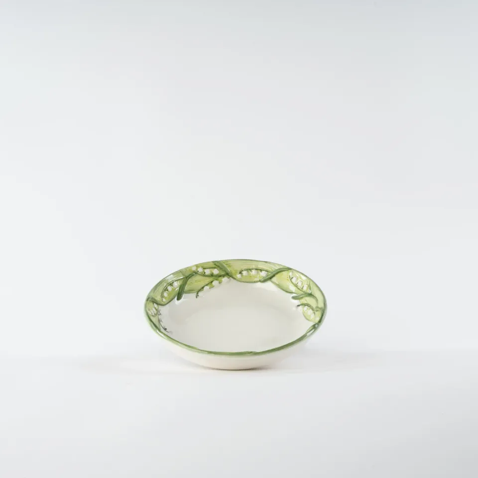 les-ottomans-lily-of-the-valley-pastateller-tief-keramik-handbemalt image 1