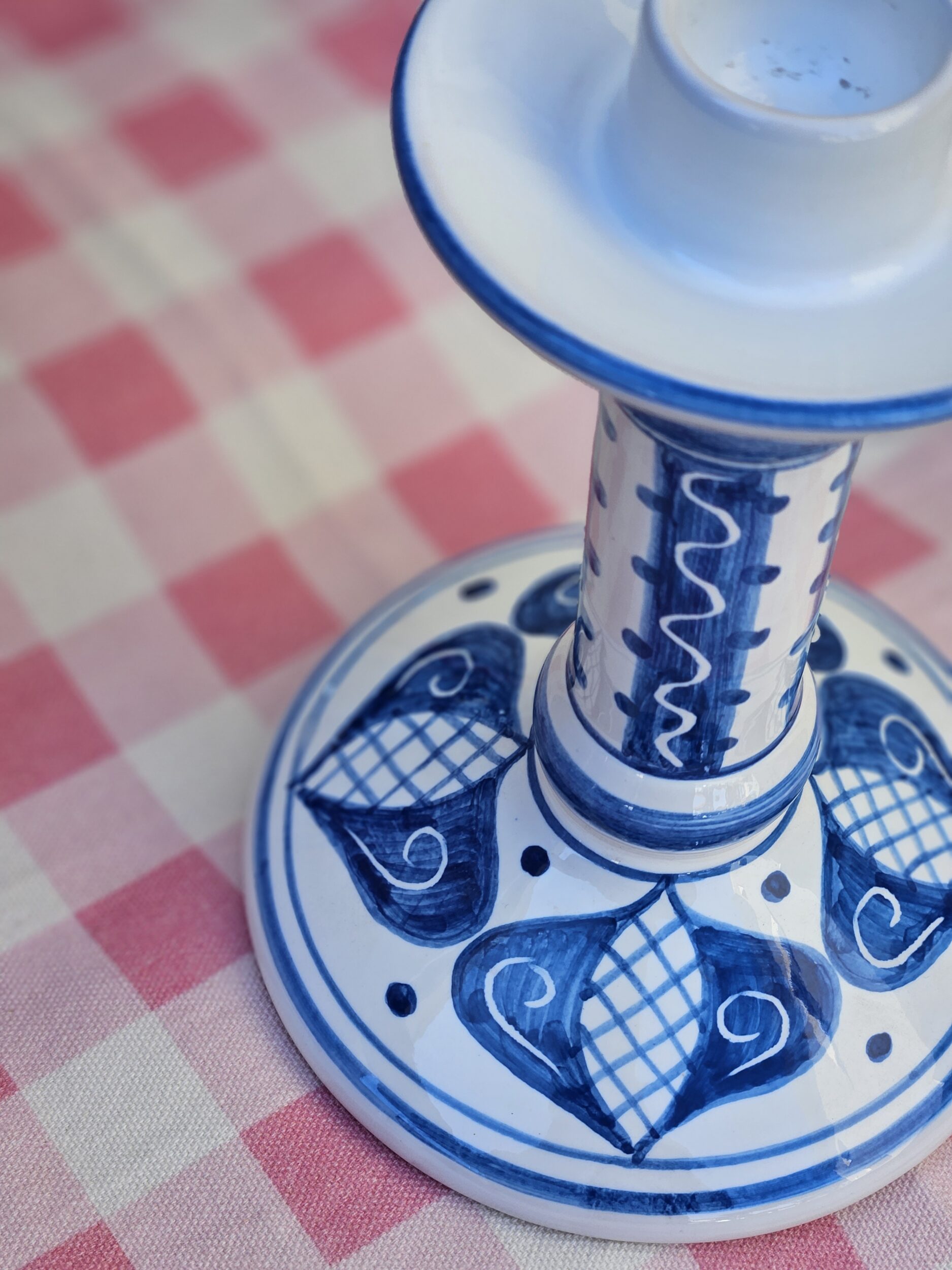 les-ottomans-ikat-keramik-kerzenhalter-handbemalt image 3