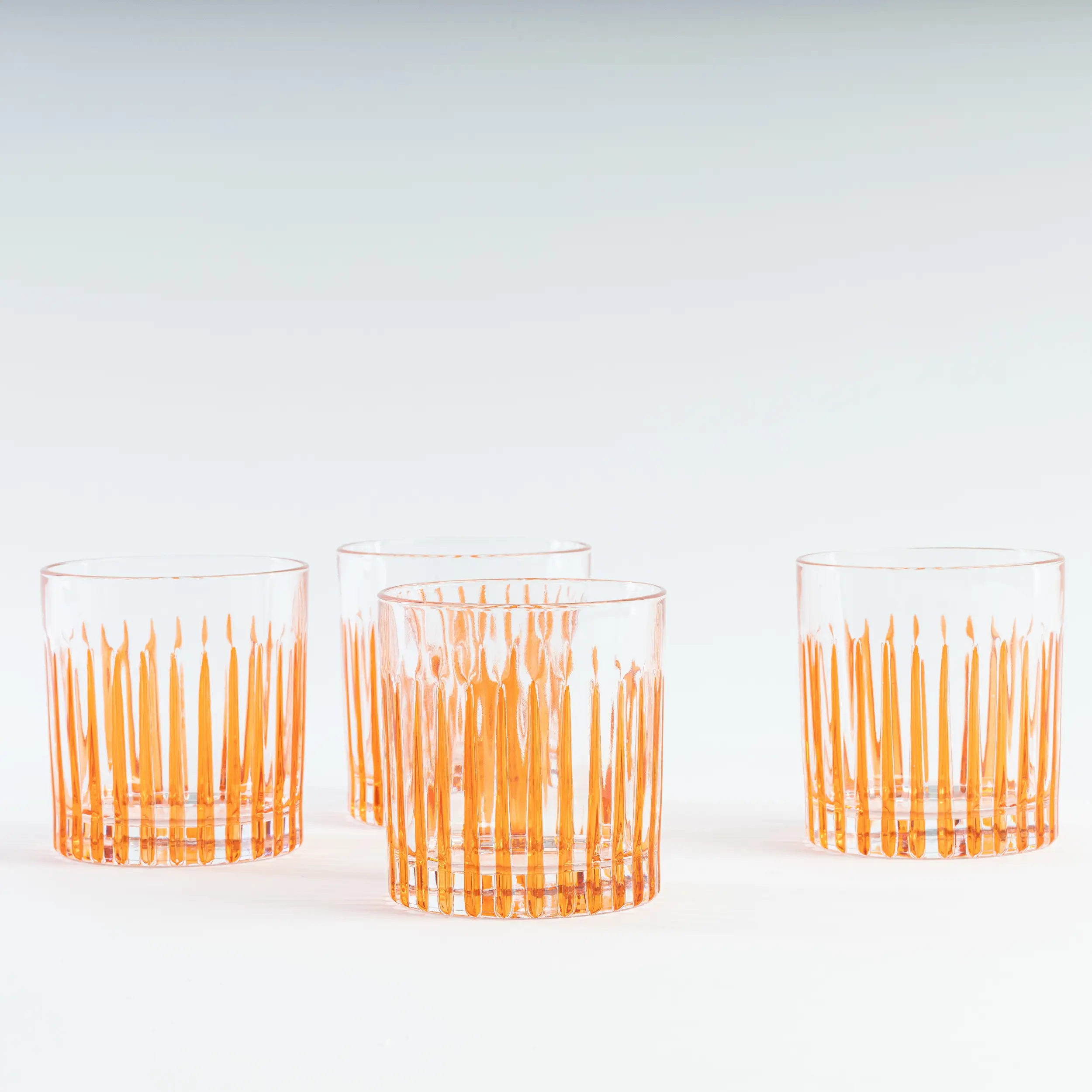 les-ottomans-tumbler-set-aus-kristall-orange-4-handbemalte-gl-ser image 1