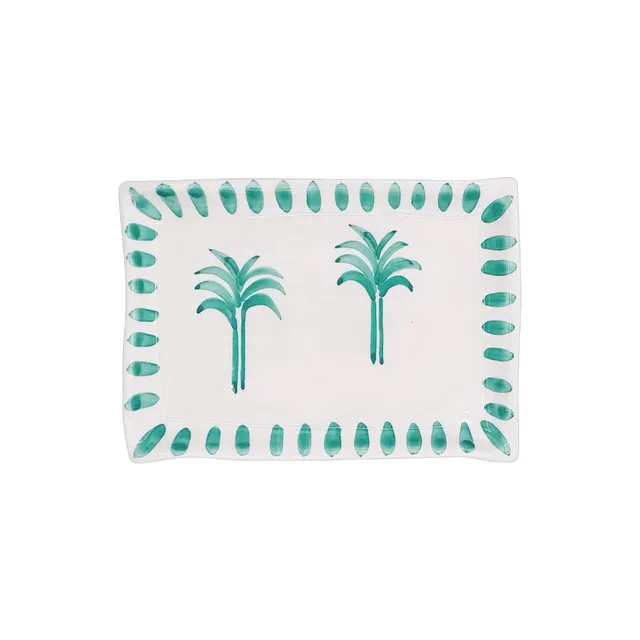 les-ottomans-tpvt01-kleines-tablett-keramik-gr-ne-palme-handbemalt image 1