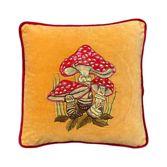 les-ottomans-ebc41-kissenbezug-aus-samt-pilz-stickerei image 1