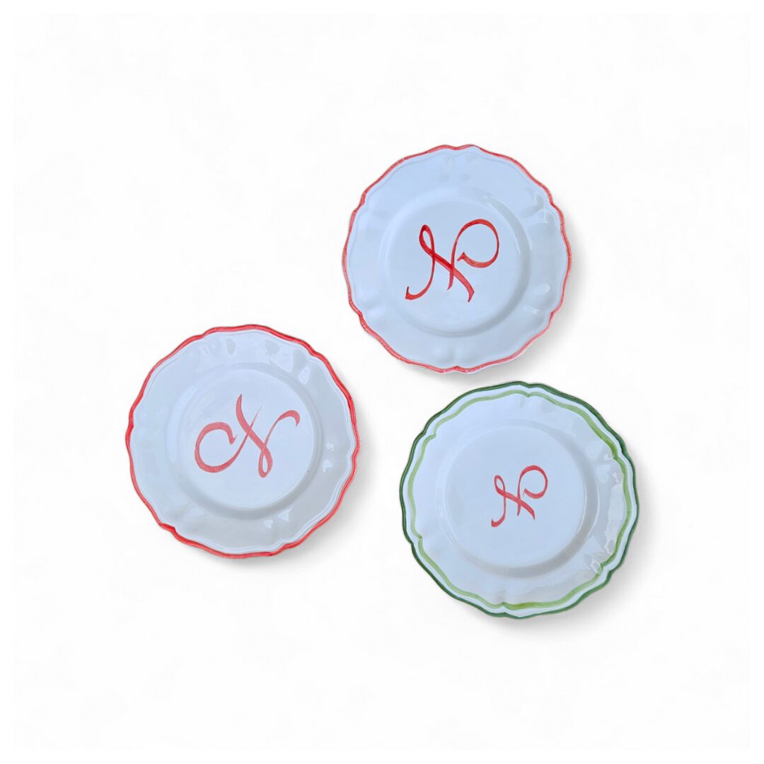 les-ottomans-lettera-n-teller-set-3tlg-keramik-handbemalt image 1