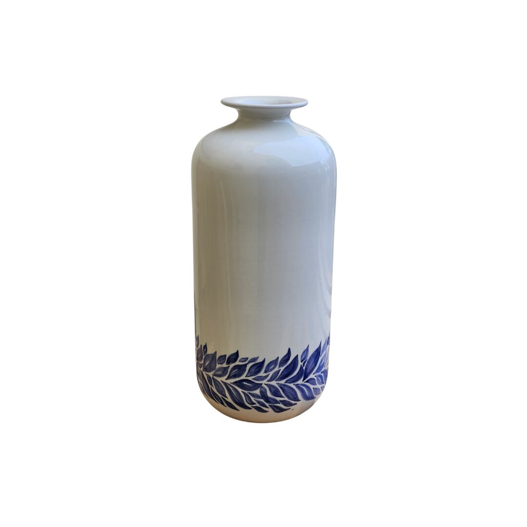 les-ottomans-palmen-vase-handbemalte-keramikvase-in-gr-n image 1