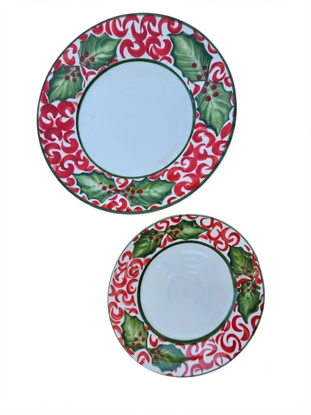 les-ottomans-teller-set-natale-aus-keramik-2-teilig-handbemalt image 1