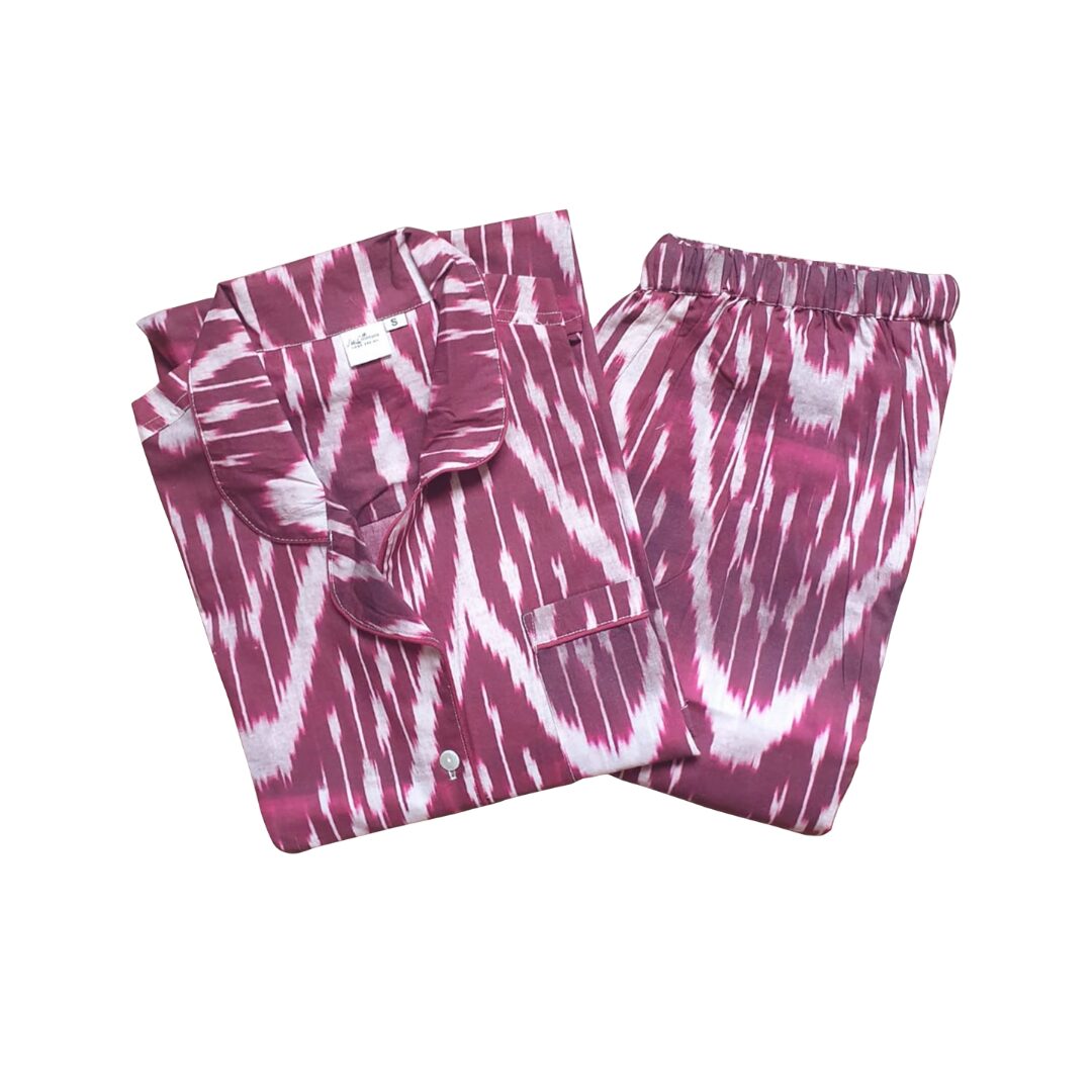 les-ottomans-pyjama-baumwolle-ikat-pj04-langarm image 1