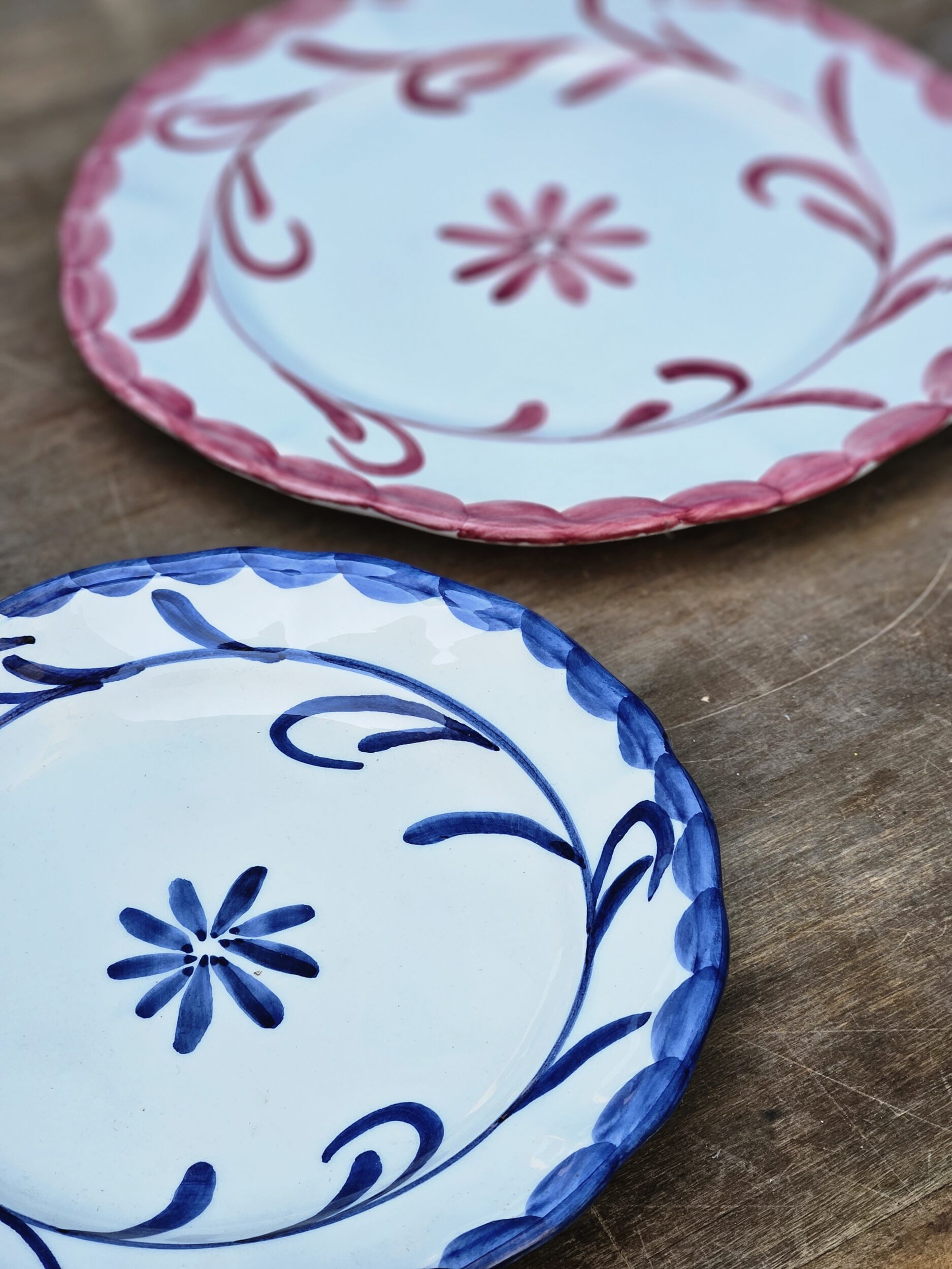 les-ottomans-tellerset-2tlg-keramik-handbemalt-blau-wei image 3