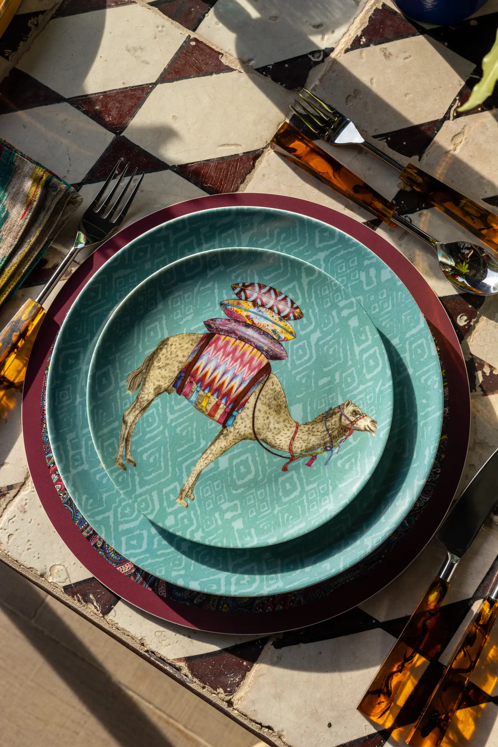 les-ottomans-x-matthew-williamson-dessertteller-porzellan-camel image 2