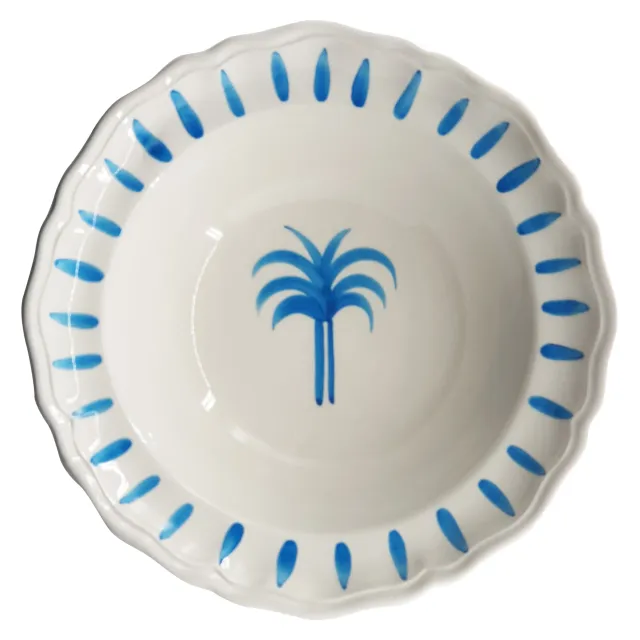 les-ottomans-palms-tpc06-insalatiera-salatsch-ssel-keramik-blau-handbemalt image 1