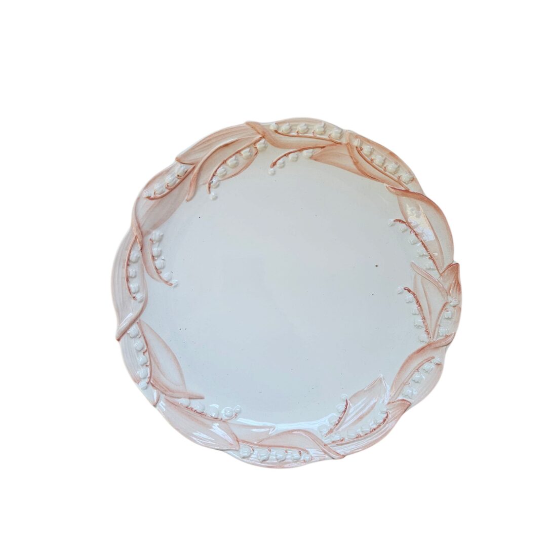 les-ottomans-speiseteller-lily-of-the-valley-rosa-keramik image 1
