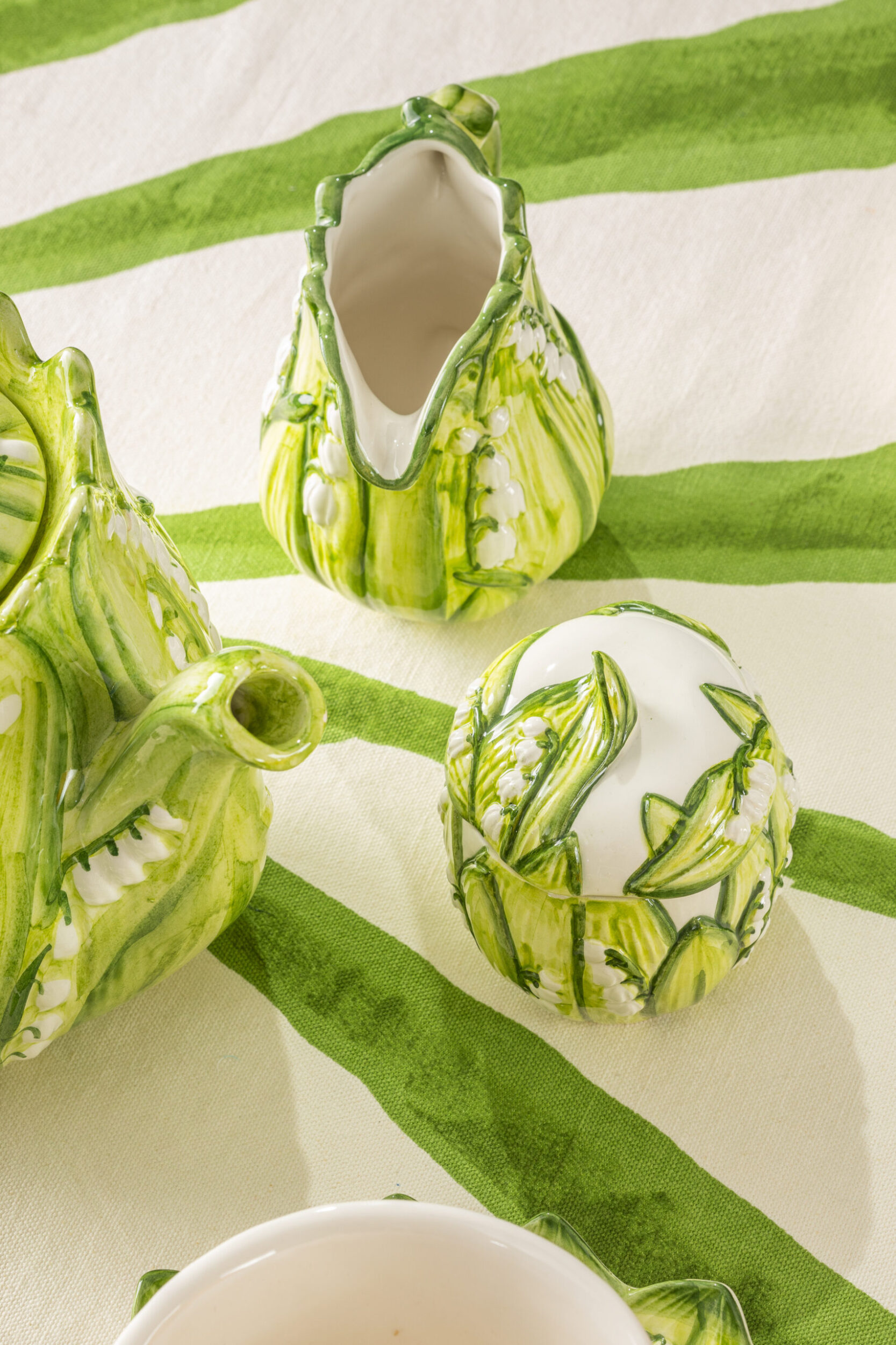 les-ottomans-lily-of-the-valley-milchk-nnchen-aus-keramik-handbemalt image 2