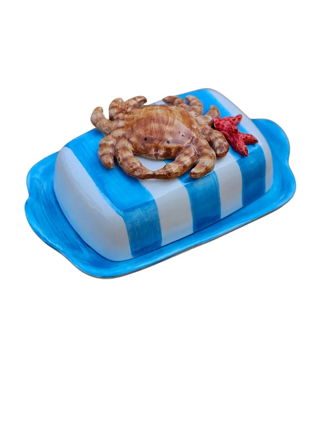 les-ottomans-bu06-butterdose-aus-keramik-handbemalt image 1