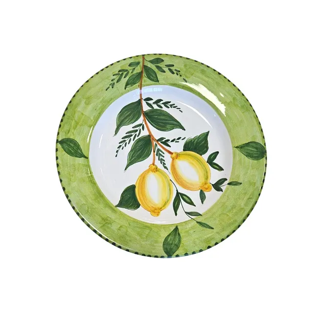 les-ottomans-piatto-piano-limone-handbemalter-keramikteller image 1