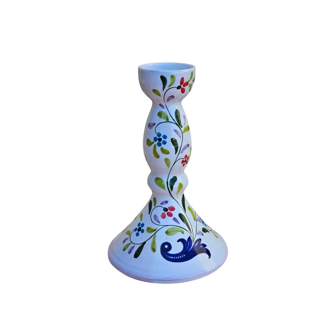 les-ottomans-kerzenhalter-ikat-keramik-handbemalt image 1