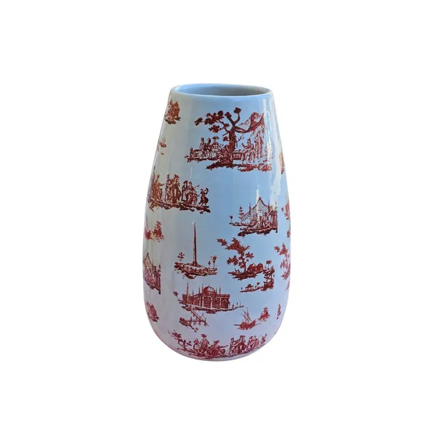 les-ottomans-keramikvase-mit-handaufgebrachter-decal-verzierung image 1