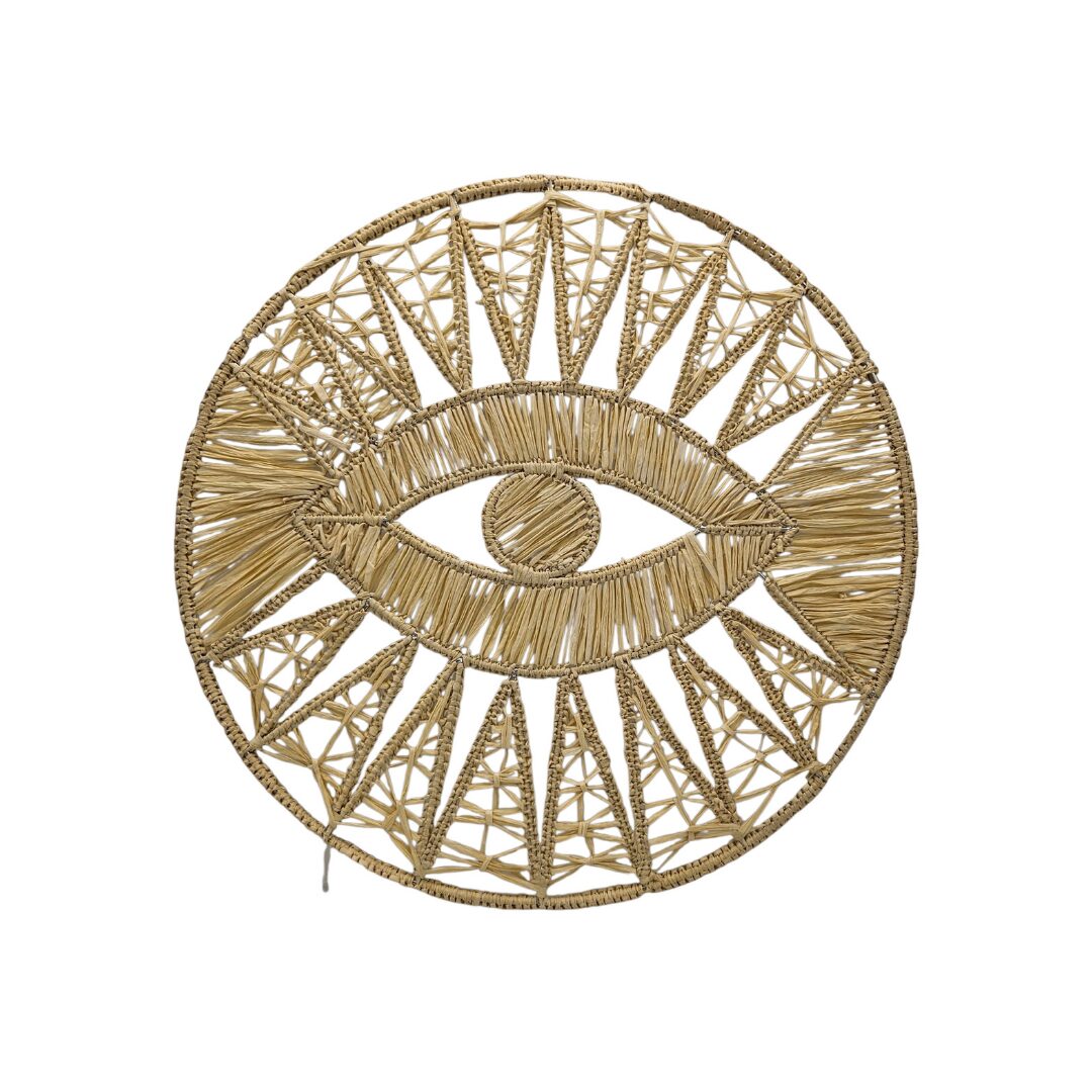 les-ottomans-all-seeing-eye-platzset-aus-raffia-blau-gold image 1