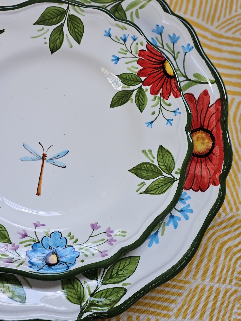 les-ottomans-floral-libelle-teller-set-aus-keramik-handbemalt-set-2 image 2