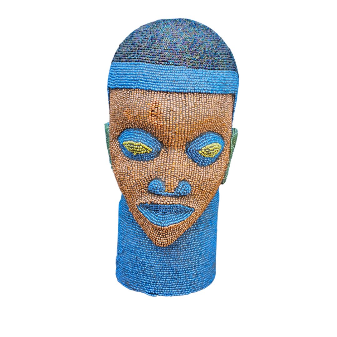 les-ottomans-afrikanische-perlenkopf-figur-mittel-handgemacht image 1