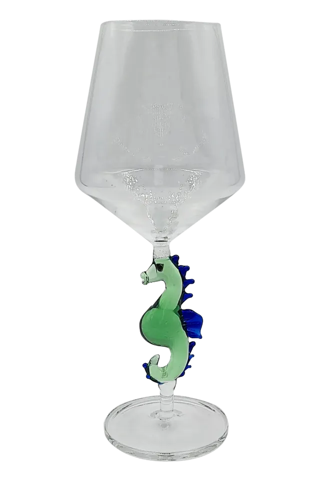 les-ottomans-weinkelch-cavalluccio-marino-seepferdchen-glas image 1