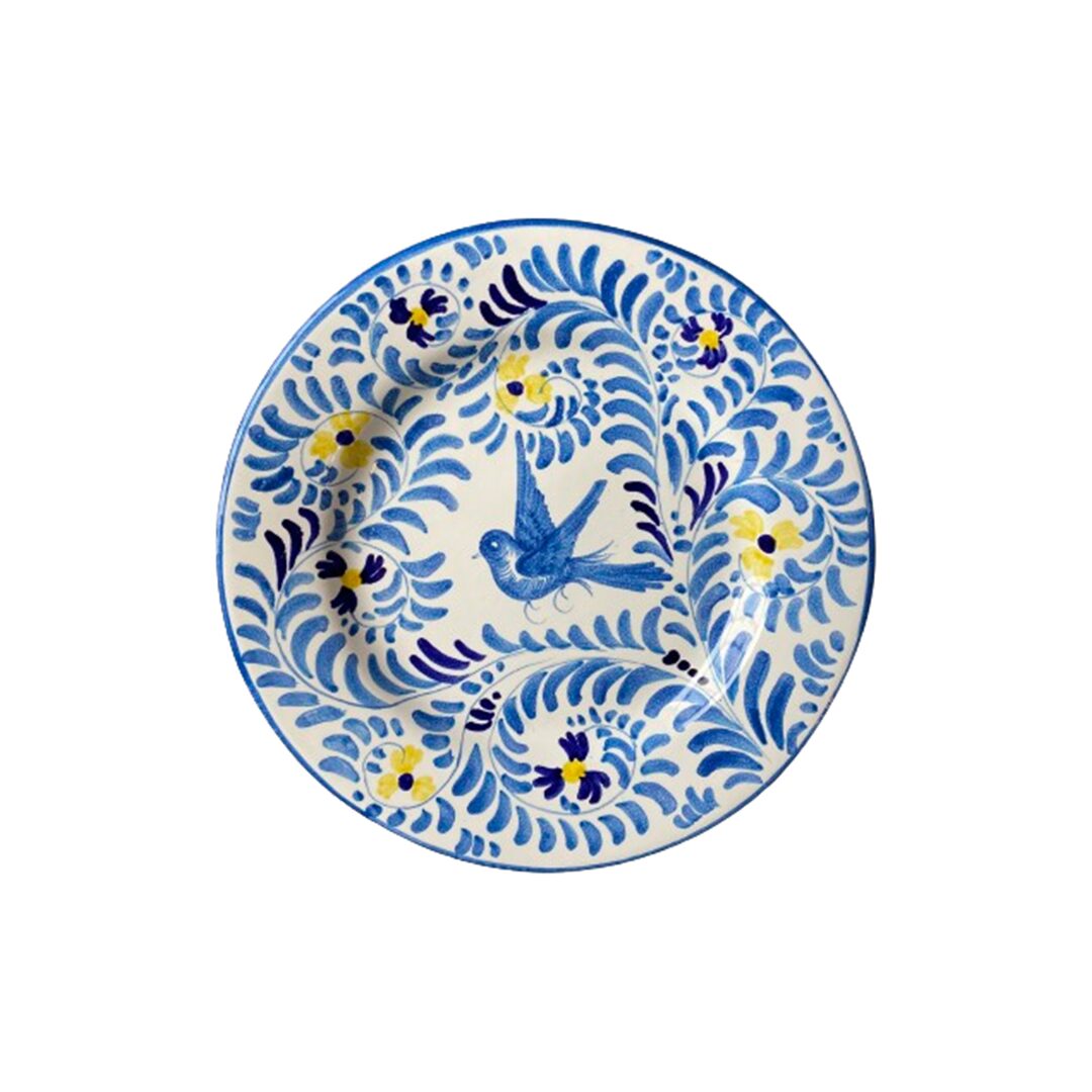 les-ottomans-dessertteller-keramik-handbemalt-v-gel-und-blumen image 1