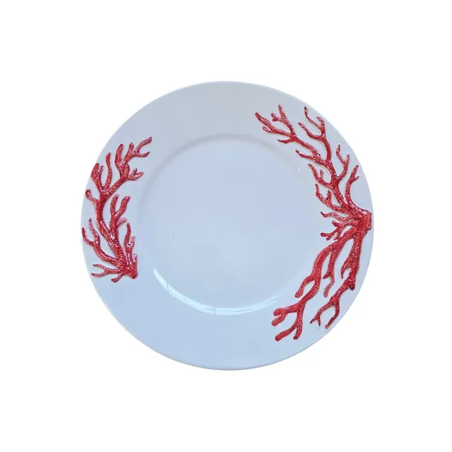 les-ottomans-essteller-corallo-rosso-aus-keramik-handbemalt image 1
