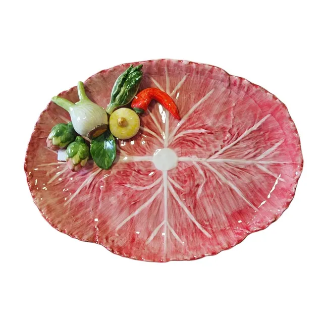 les-ottomans-radicchio-rd09-servier-tablett-aus-keramik-handbemalt image 1