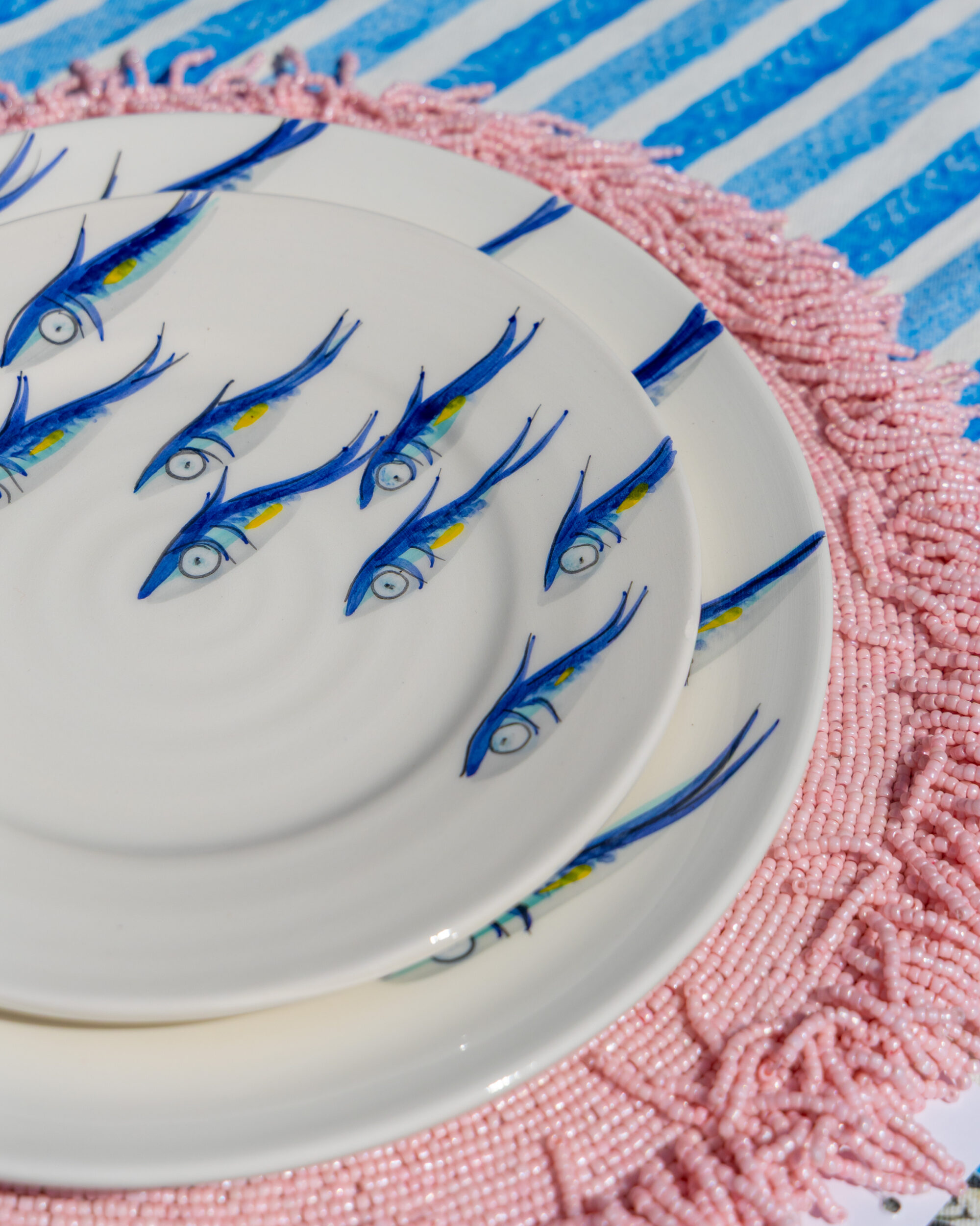 les-ottomans-tjb27-platzset-2er-set-perlen-mit-fransen-rosa image 3