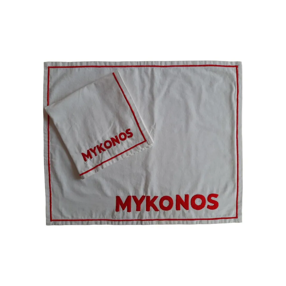 les-ottomans-mykonos-platzset-serviette-baumwolle-bestickt image 1