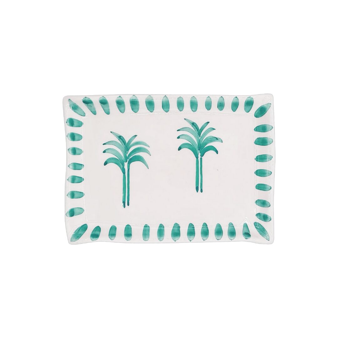 les-ottomans-tpvt01-kleines-tablett-keramik-gr-ne-palme-handbemalt image 1