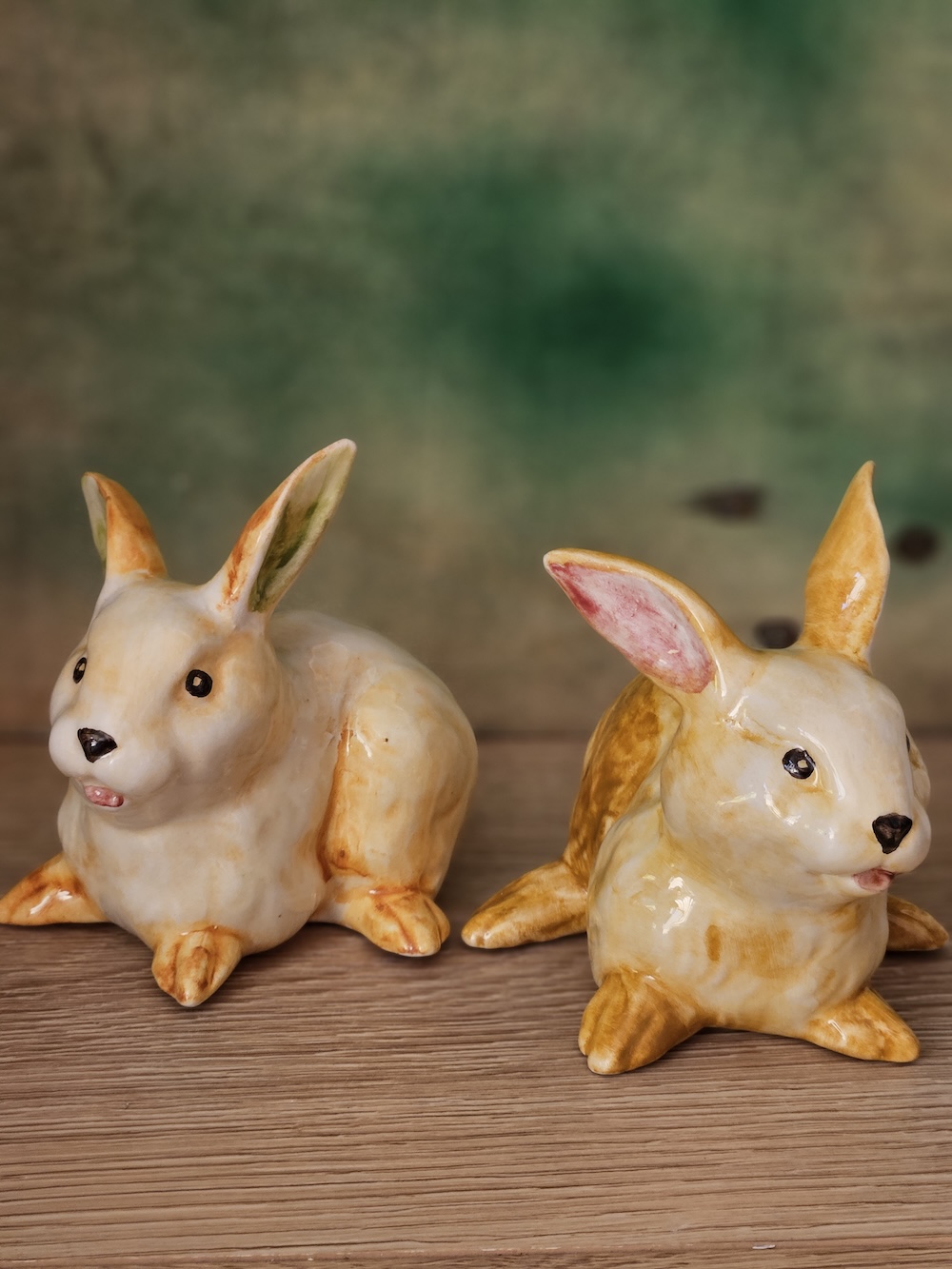 les-ottomans-tischkarten-hase-keramik-handbemalt-set-2-teilig image 2