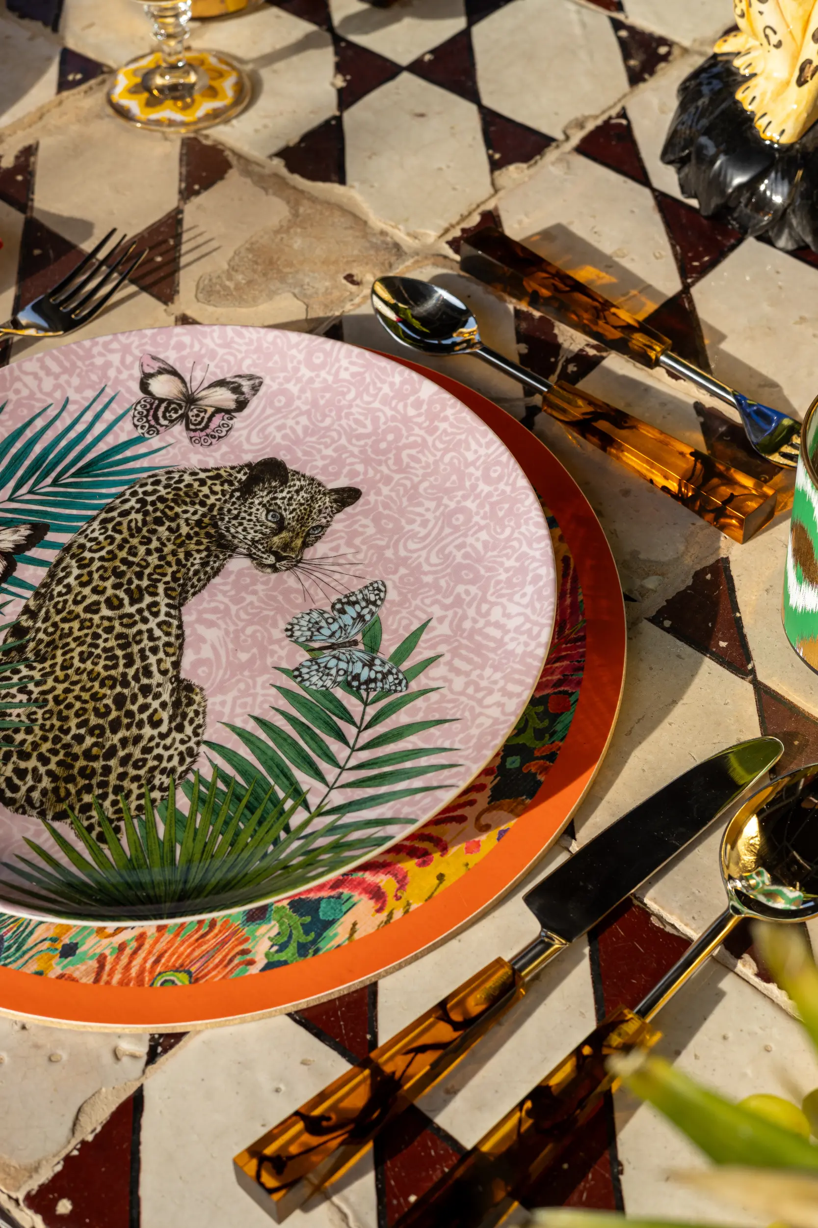 les-ottomans-x-matthew-williamson-dessertteller-porzellan-leopard image 2