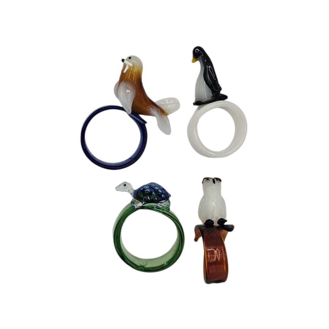 les-ottomans-03-4er-set-serviettenringe-aus-glas-mit-tierfiguren image 1