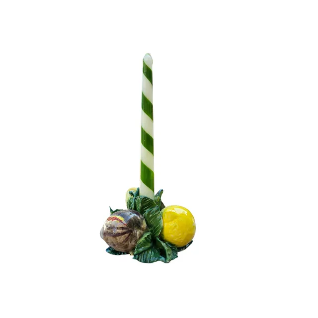 les-ottomans-kerzenhalter-keramik-handbemalt-limone-e-fico image 1