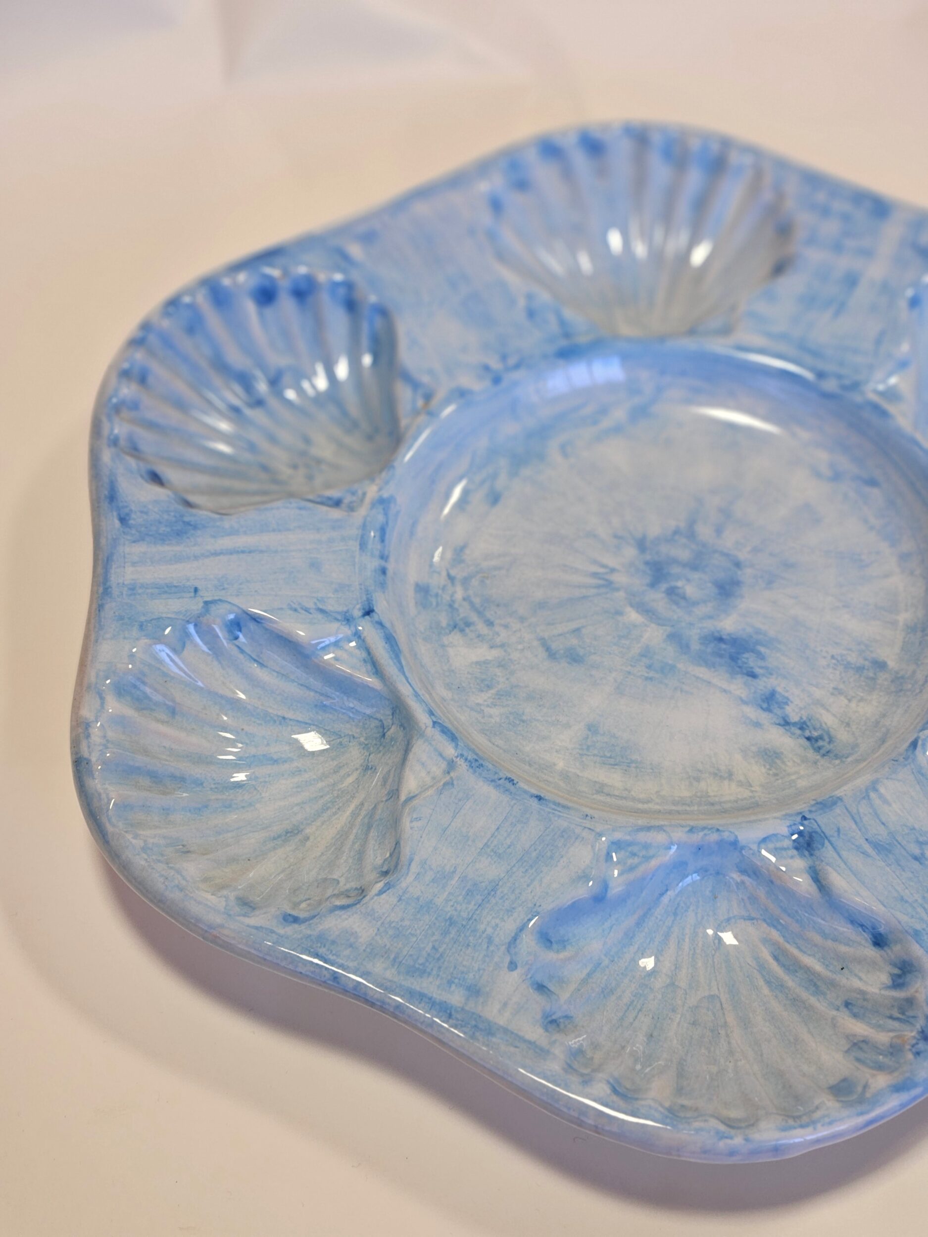 les-ottomans-muschel-teller-keramik-handbemalt-blau image 2