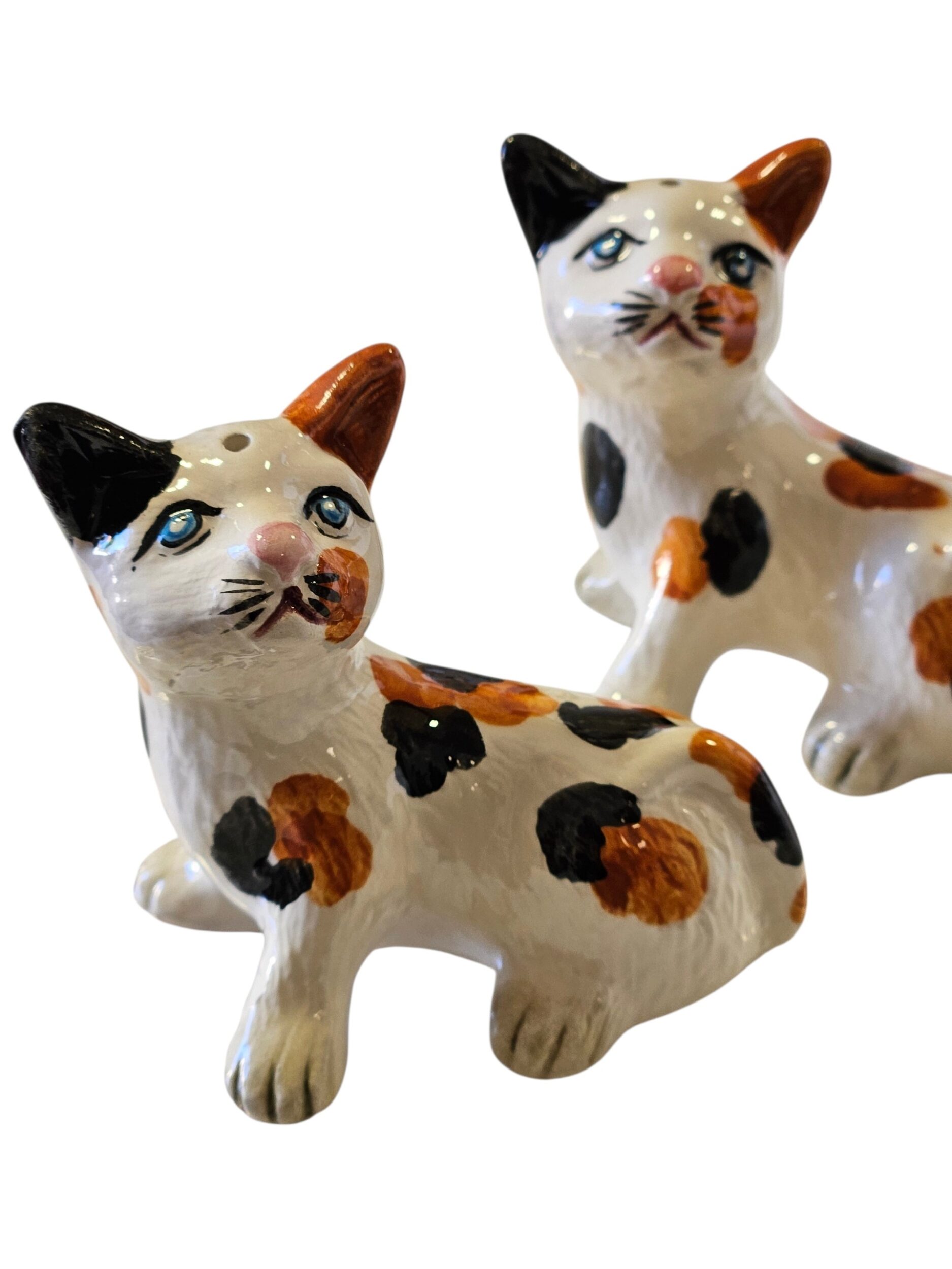 les-ottomans-katzen-figuren-aus-keramik-im-2er-set-handbemalt image 2