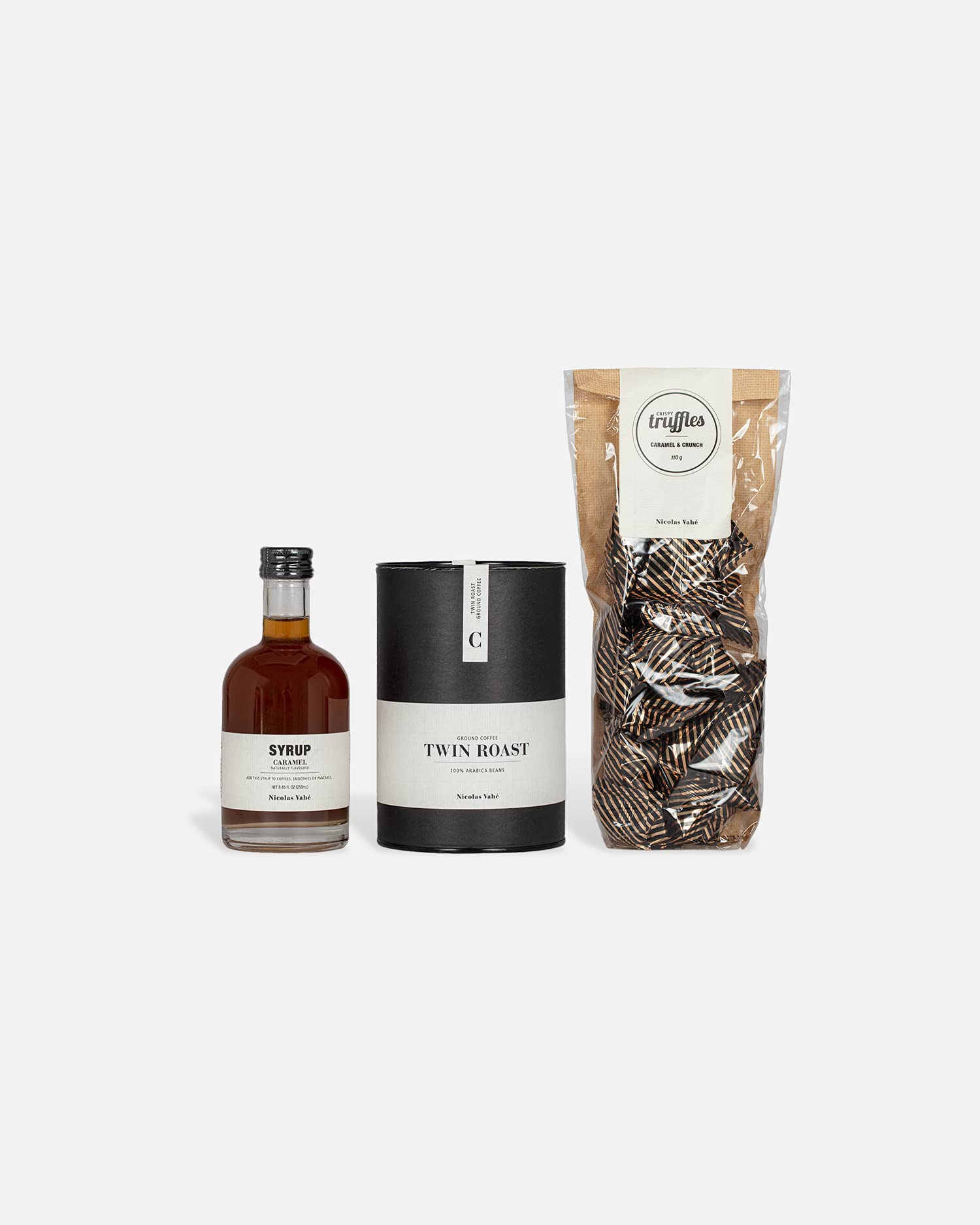nicolas-vah-geschenkset-kaffee-twin-roasted-kaffee-tr-ffel-karamell-sirup image 2