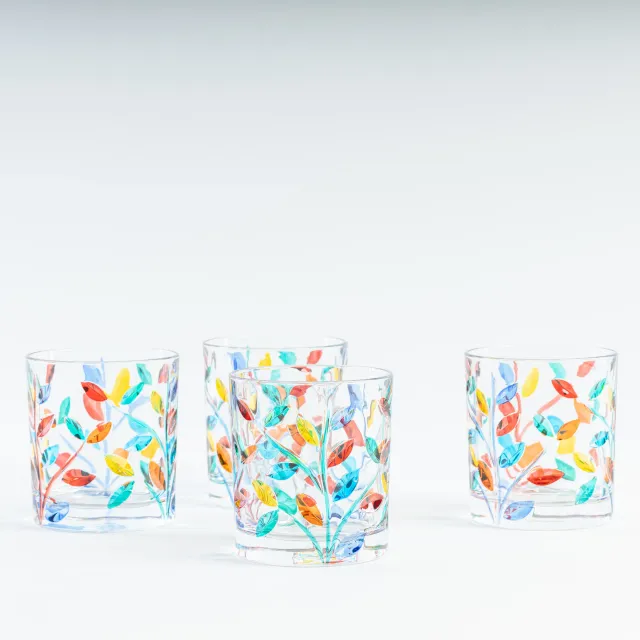 les-ottomans-tumbler-set-kristall-mehrfarbig-4-teilig image 1