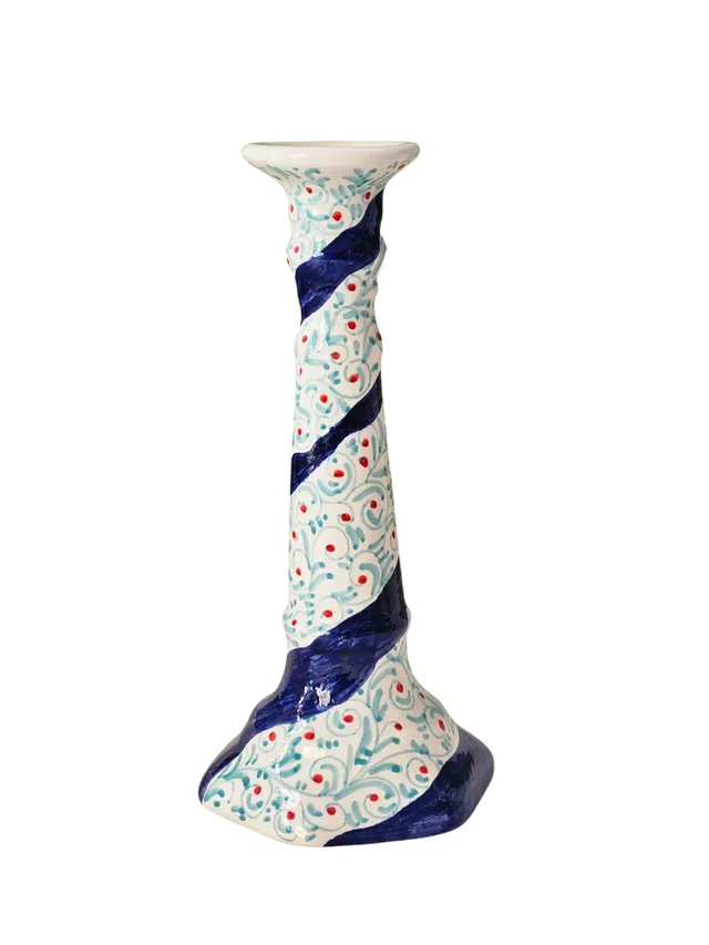 les-ottomans-kerzenhalter-aus-handbemalter-keramik image 1