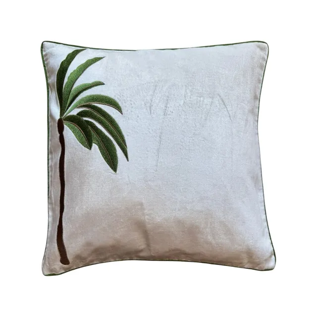 les-ottomans-ebc85-kissenbezug-aus-samt-bestickt-palme image 1