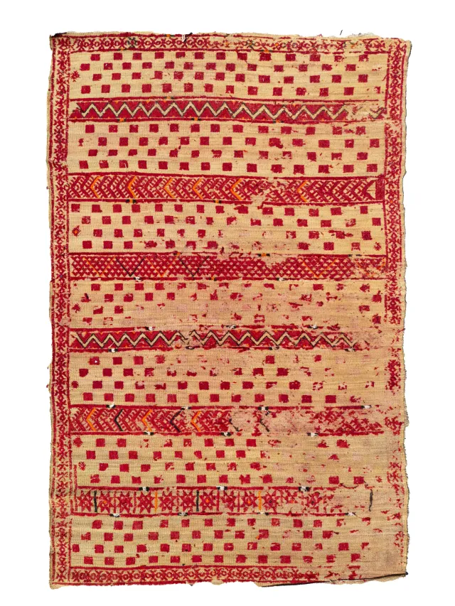 les-ottomans-mauretanische-matte-vintage-handstick-stroh image 1