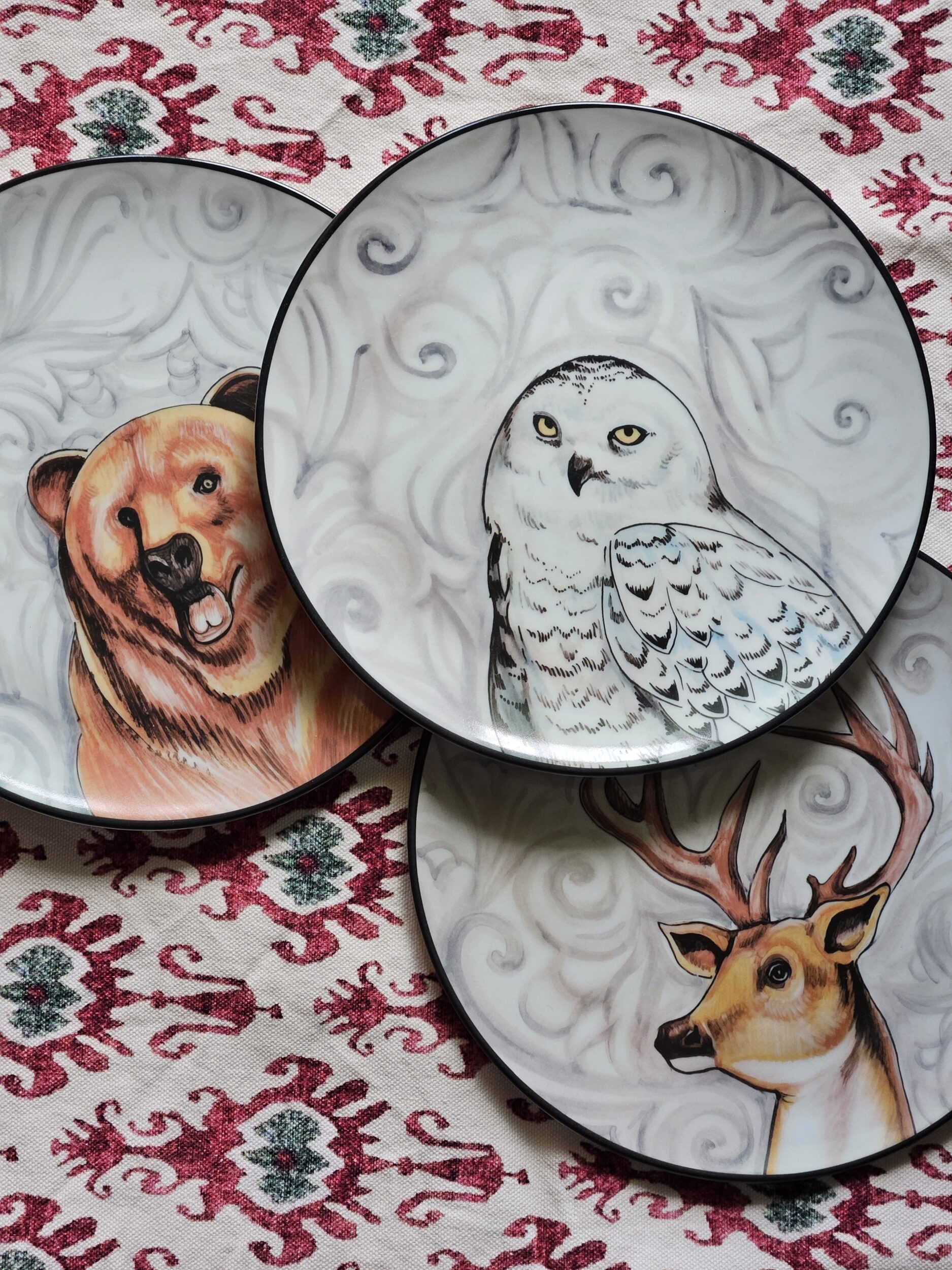 les-ottomans-menagerie-d-hiver-dessertteller-aus-porzellan-set-3-st-ck image 2