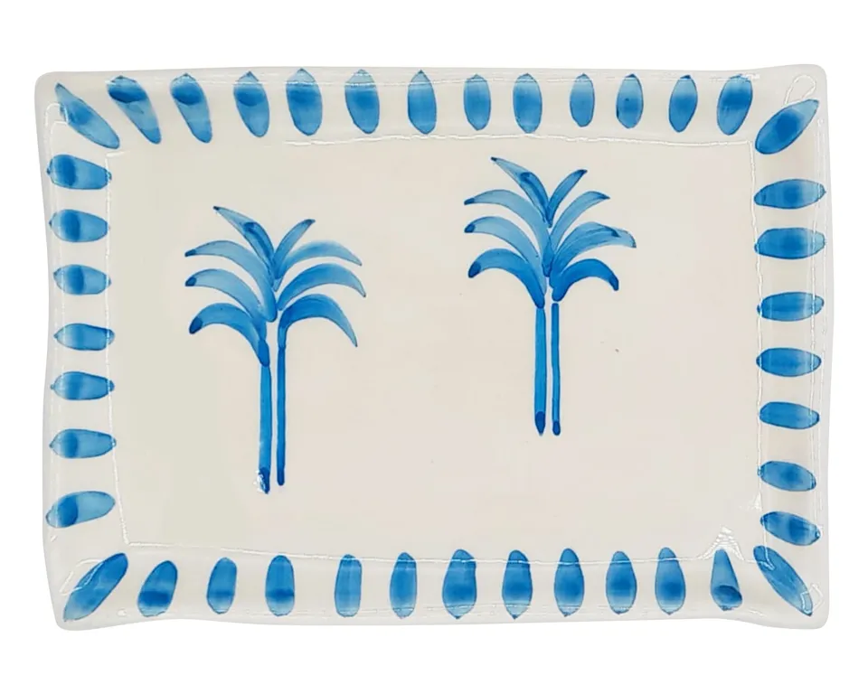 les-ottomans-palms-tpct01-tablett-keramik-klein-blaue-palmen image 1