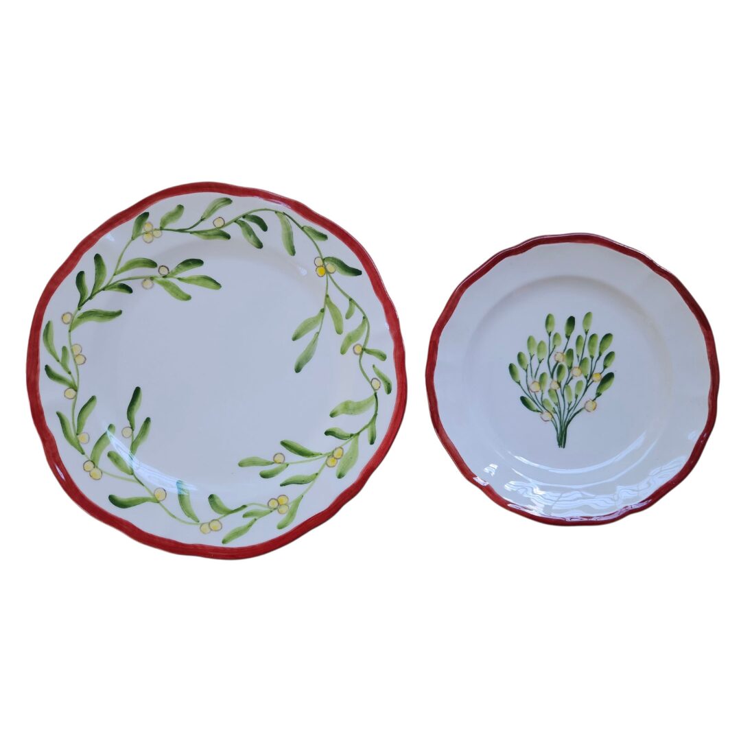 les-ottomans-vischio-teller-set-2tlg-handbemalte-keramik-speise-desserteller image 1