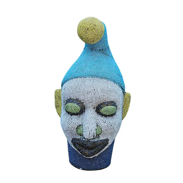 les-ottomans-teste-africane-con-perline-deko-skulptur-grande image 1
