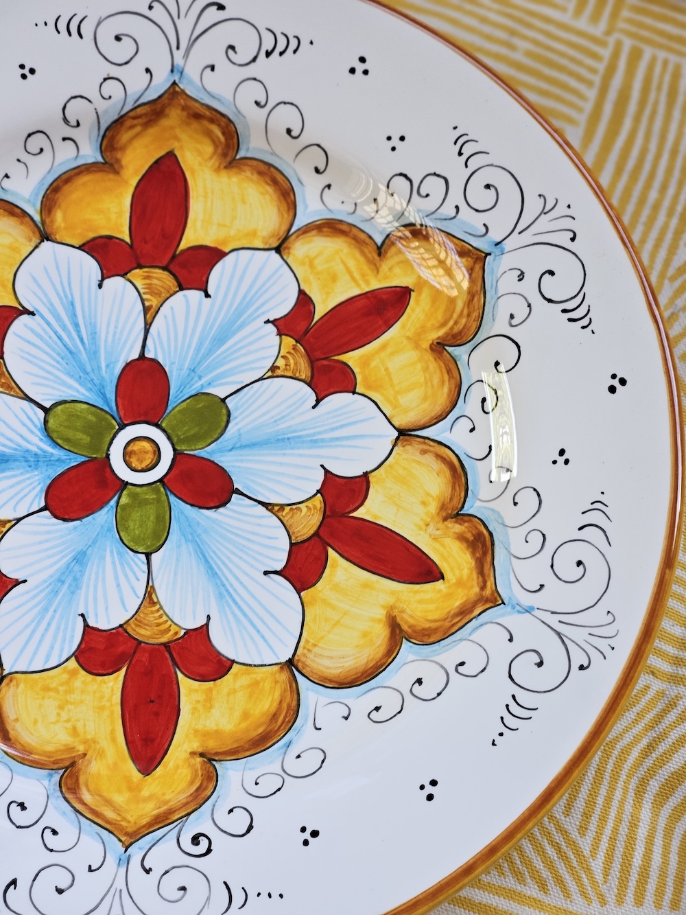 les-ottomans-teller-set-2-teilig-keramik-handbemalt-stella-floreale image 2
