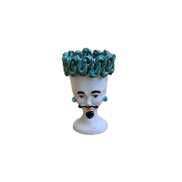 les-ottomans-sicily-sculpture-vase-keramik-handbemalt-gesicht image 1