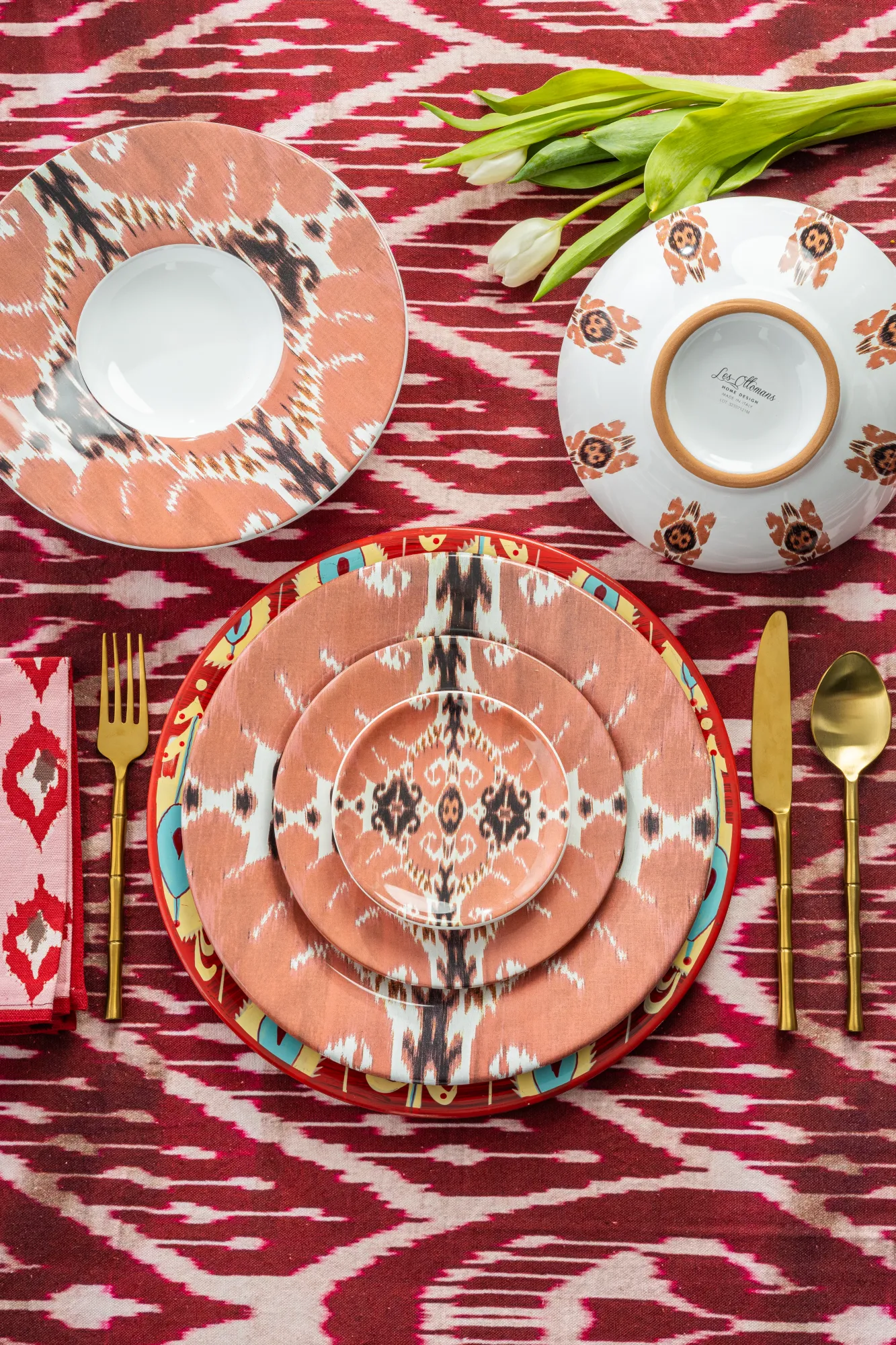les-ottomans-ikat-keramik-pastaschale-italienische-pasta-bowl-sp-lmaschinenfest image 2